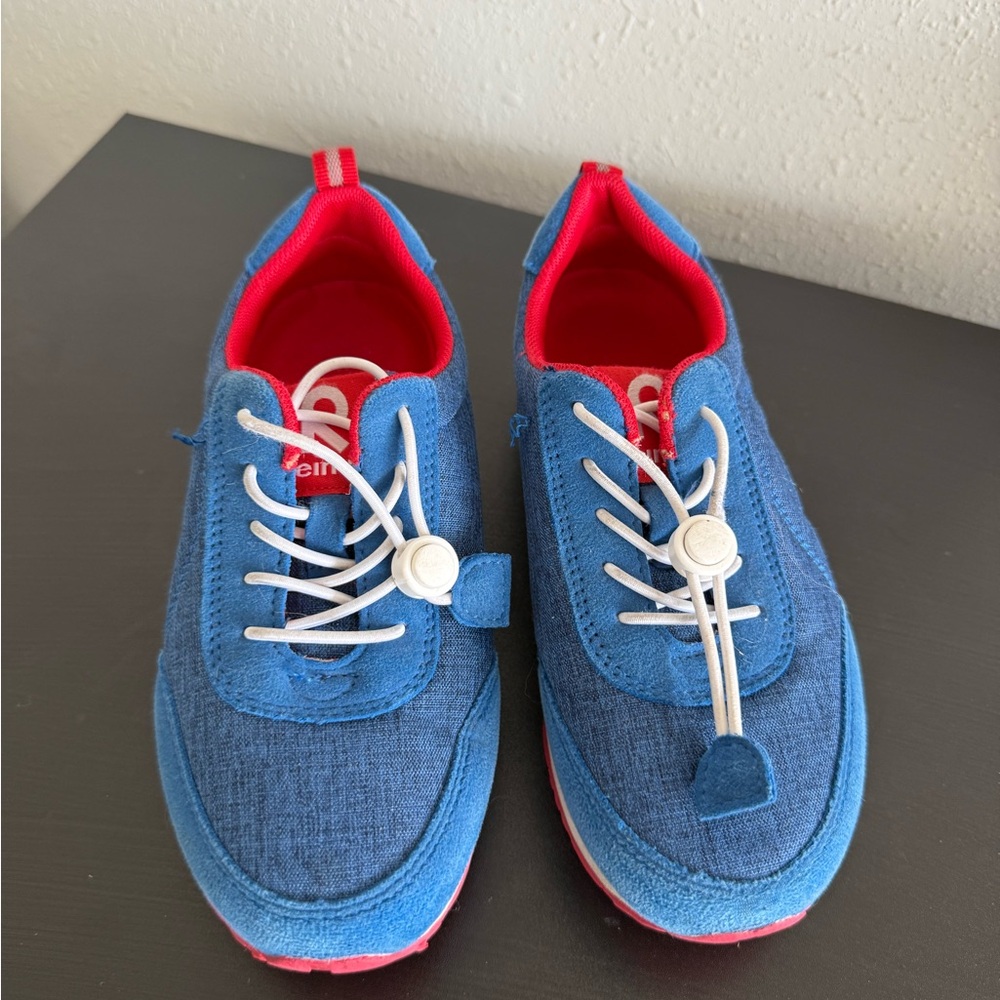 Vibrant Blue and Red Kids Sneakers